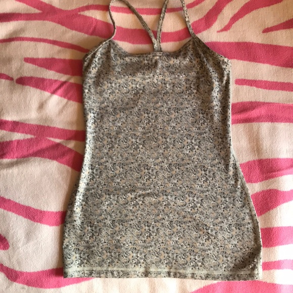 Lululemon Power Y Tank Petite Fleur Silver Spoon 4 - Picture 5 of 6